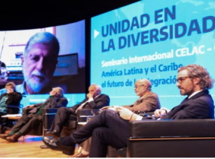 OECS Director General, Dr. Didacus Jules (second from right) at the CELAC forum (OECS Photo)