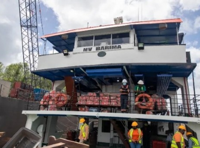 MV Barima, docked at Supply, East Bank Demerara. (Photo: DPI)