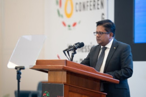Finance Minister, Dr Ashni Singh addressing energy conference