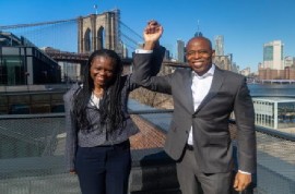 Rodneyse Bichotte Hermelyn (left and Eric Adams (CMC File Photo)’