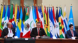 Marcelo Ebrard chairs the XXI Meeting of Foreign Ministers of the Community of Latin American and Caribbean States (CELAC) in Mexico City. July 24, 2021. Photo: Mexico Foreign Ministry