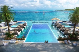 Dos Awa, Sandals Resorts’ only infinity pool with expansive upper and lower decks perfect for marveling at the awe-inspiring views.
