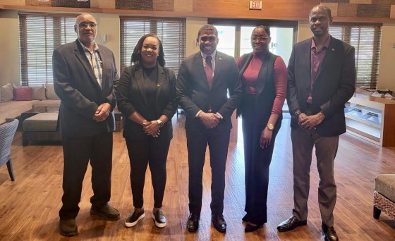 Prime Minister, Hon. Dr Terrance Drew and his delegation. (Photo courtesy of the Press Secretary’s Office)