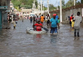 Heavy rain in Haiti caused flooding and damage to homes. (REUTERS/Ralph Tedy Erol)