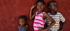 Children living in a displaced persons camp in Haiti. UN Photo/Logan Abassi