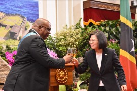  St. Kitts and Nevis Prime Minister Dr. Timothy Harris and Taiwan’s President Dr. Tsai Ing-wen