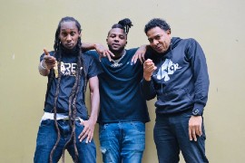 From left: Soca artist Revelation, producer Klase Gonzales and Soca artist Ace