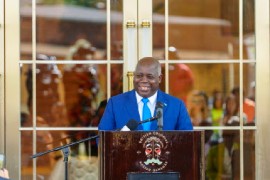Prime Minister Phillip Davis speaking at the re-opening of the multi-million dollar British Colonial Hotel