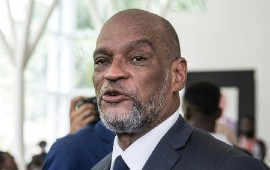 Designated Prime Minister Ariel Henry attends a ceremony in honor of late Haitian President Jovenel Moïse in Port-au-Prince, Haiti. (Valerie Baeriswyl / Getty Images)