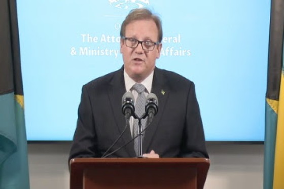 Attorney General Ryan Pinder addressing the nation on the FTX collapse