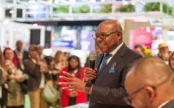 Tourism Minister speaking at the launch of the new Jamaica campaign in London