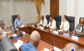 Prime Minister Alix Didier Fils-Aimé chairing the meeting of his government