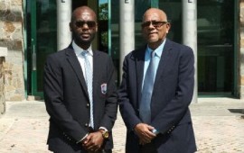 CWI president Dr Kishore Shallow (left) and vice-president Azim Bassarath