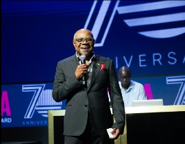 Pictured: Jamaica’s Minister of Tourism, Hon. Edmund Bartlett, gives welcome remarks at the Hard Rock Hotel New York on June 4, 2025, during the Jamaica Tourist Board’s 70th anniversary celebration.