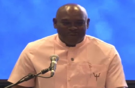 Barbados Finance Minister Ryan Straughn addressing the inaugural Caribbean Economic Forum (CEF) (CMC Photo)