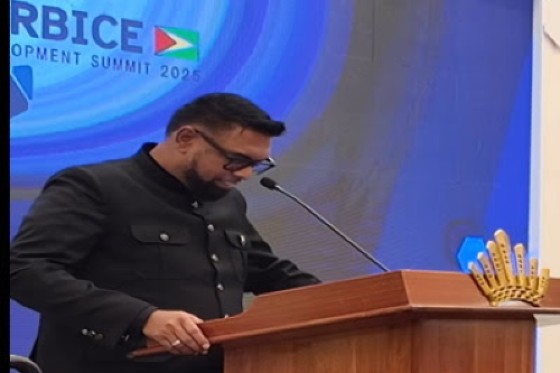 President Irfaan Ali addressing Berbice Summit