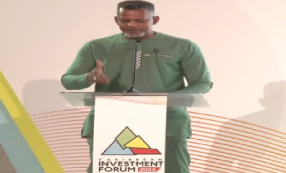 President of the Caribbean Development Bank, Daniel best, addressing the Caribbean Investment Forum (CIF) (CMC Photo)