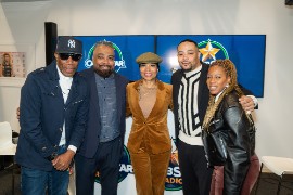 (L-R Dj Roy, Bobby Clarke OD - Founder, Christal Young - Fox 5 Reporter, DJ Stakz, Syntyeche Clarke)