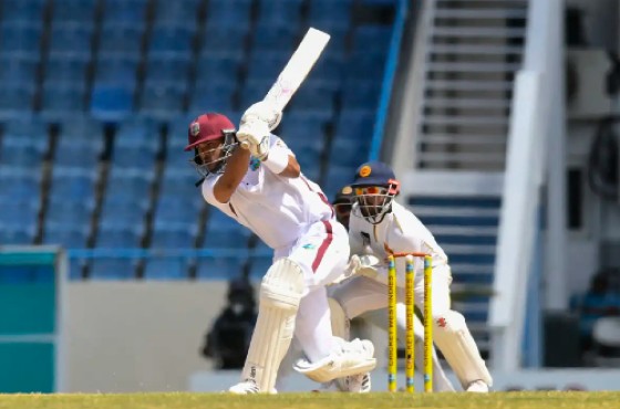 Brandon King scored an unbeaten half century in the West Indies’ second innings. (Getty Images)