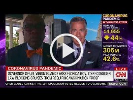 U.S. Virgin Islands Governor Albert Bryan Jr. on CNN last week