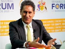 Director General of the International Renewable Energy Agency (IRENA), Francesco La Camera , speaking with CMC during the just concluded Sustainable Energy for All (SEforALL) Global Forum in Barbados. (CMC Photo)