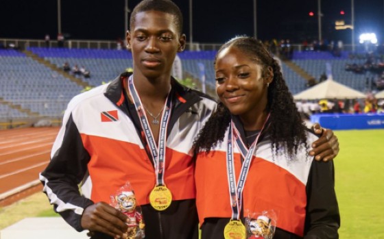 T&T’s gold medal winning siblings, Tyrique (left) and Tenique Vincent are expected to lead the charge at this year’s CARIFTA Games