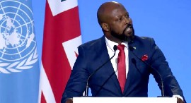 Carlos James addressing COP 26