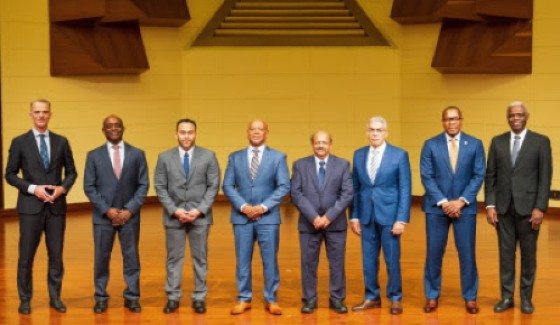 CARICOM Central Bank Governors who met in Barbados for a two-day meeting (Central Bank of Barbados Photo)