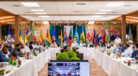 CARICOM leaders meet regarding the Enhanced Cooperation Protocol (CARICOM Secretariat Photo)