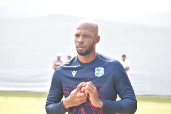 West Indies captain Roston Chase during the final practice session ahead of the second and final Test against England on Friday. (Photo courtesy CWI Media)