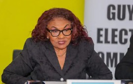 GECOM Chairman Retired Justice Claudette Singh.