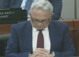 Finance Minister Colm Imbert delivering 2024-25 national budget to Parliament