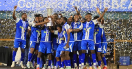 Mount Pleasant celebrate their capture of the 2025 Concacaf Caribbean Cup