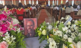 A packed congregation as Surinamese nationals paid their last respect to former president, Ronald Venetiaan