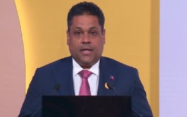 President of the Transitional President Council (TPC), Laurent Saint-Cyr, as he addressed the second World Summit for Social Development in Doha (UN Web TV).