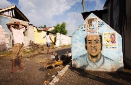 The JCF recorded 1,463 killings in 2021, giving the country a homicide rate that reached nearly 50 per 100,000 people. (Photograph: David Levene for the Guardian)