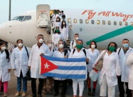 Cuban medical brigade arriving in the Caribbean (File Photo)