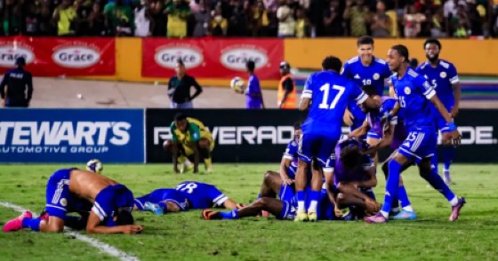 Curacao players celebrate after their historic qualification to the 2026 FIFA World Cup. (Photo courtesy CONCACAF)