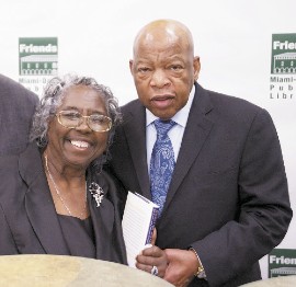 Dr. Enid Curtis Pinkney with the late John Lewis.