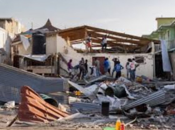 Damage caused by Hurricane Melissa in October last year.