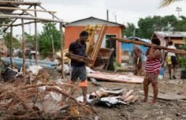 Hurricane damage in Jamaica