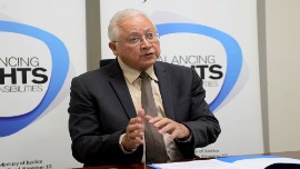 Justice Minister Delroy Chuck