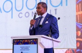 St. Kitts and Nevis prime Minister and CARICOM chairman, Dr. Terrance Drew addressing the first Afri-Caribbean Investment Summit on Wednesday.