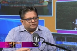 Finance Minister, Dr Ashni Singh, appearing on the podcast