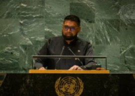 President Dr. Irfaan Ali addressing the United Nations General Assembly
