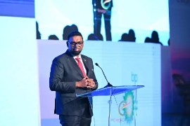 Guyana's President Dr Irfaan Ali addressing Energy Conference in Trinidad