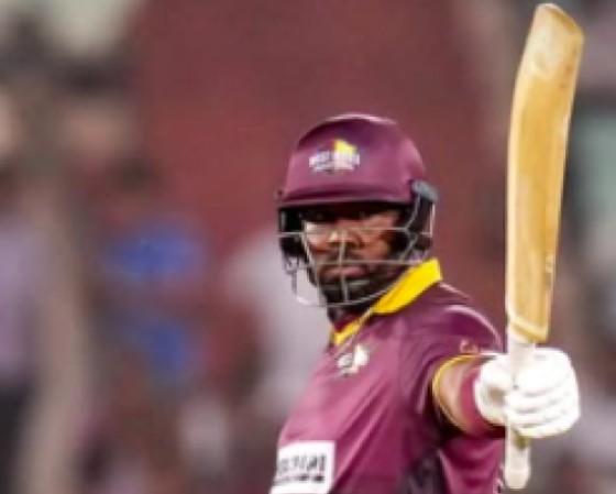 Dwayne Smith smashed 79 runs off 34 balls for the West Indies Masters vs India Masters. Photo: IML T20 official
