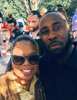 Fernando Edwards and Oprah Winfrey