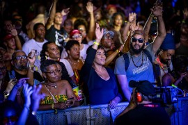 Festivalgoers at Reggae Therapy in Martinique. (Photo credit: Kamson)