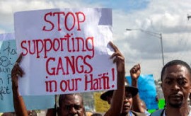 Haitians pleading for an end to gang violence in their country (File Photo)
